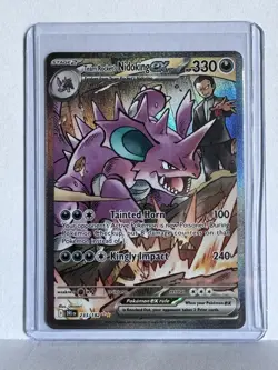 Pokemon TCG Team Rockets Nidoking EX 233/182 Destined Rivals SIR - Image 1