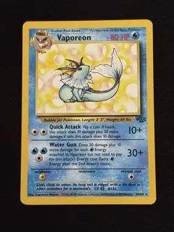 Vaporeon #28/64 - Pokemon TCG - Jungle - Rare - LP - Image 1