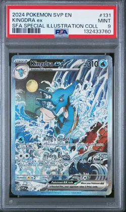 2024 POKEMON SVP EN-SV BLACK STAR PROMO #131 KINGDRA EX PSA 9 - Image 1