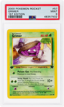 2000 Pokemon Team Rocket Grimer 1st Edition #57 PSA 9 - Image 1