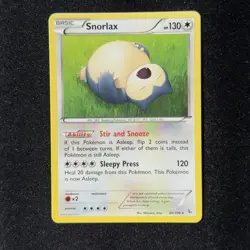 Snorlax 80/106 Rare Flashfire Pokemon TCG 2014 English Non-Holo - Image 1