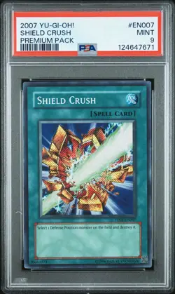 2007 Yu-Gi-Oh! Shield Crush Premium Pack 1 PP01 Secret Rare PSA 9 - Image 1