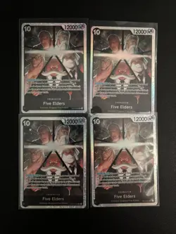 4x Five Elders OP13-082 Playset - One Piece TCG - ENGLISH NM In-Hand - Image 1