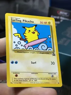 Surfing Pikachu 28 Black Star Promo 2001 WOTC Pokemon Card TCG - Image 4