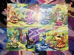 Pokemon Prismatic Evolution Eevee Mini Tin Art Cards 8/8 Complete Bundle - Image 1