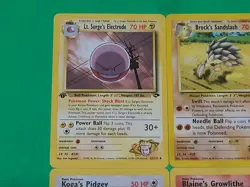 Pokemon Vintage 1st Edition GYM Challenge Cards Lot Of 4 Blaine's Growlithe +++ - Image 2