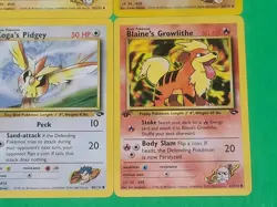 Pokemon Vintage 1st Edition GYM Challenge Cards Lot Of 4 Blaine's Growlithe +++ - Image 4