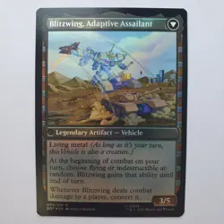 FOIL MISPRINT STAMP BLITZWING, CRUEL TORMENTOR UNIVERSES BEYOND TRANSFORMERS MTG - Image 2