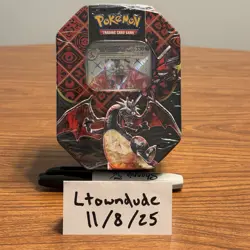 Pokemon TCG Scarlet & Violet Paldean Fates Tin Shiny Charizard ex Sealed New - Image 1