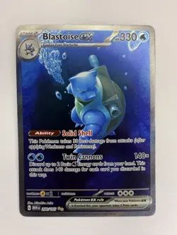 Pokemon Scarlet & Violet 151 Blastoise ex Special Illustration Rare SIR 200/165 - Image 1