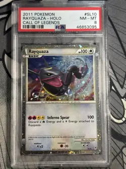 2011 Pokemon Shiny Rayquaza Call of Legends Secret Rare Holo #SL10 PSA 8 Swirl - Image 1
