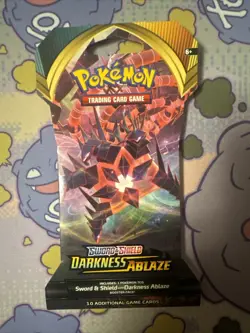 Pokemon TCG Sword & Shield Darkness Ablaze Sleeved Booster Pack - 10 Cards | NEW 820650807121 - Image 1