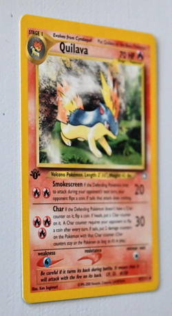 Quilava 47/111 Pokemon Neo Genesis 1st Ed. Ungraded, Excellent to NM - Image 3