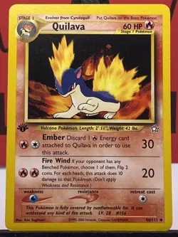 Quilava 46/111 Neo Genesis WOTC 1st Edition Pokemon TCG Regular 1999 MP - Image 3