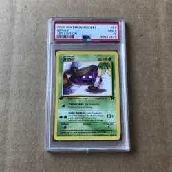 2000 Pokemon Rocket #57 Grimer 1st Edition PSA 9 Mint - Image 1