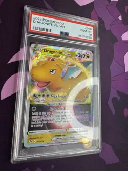 2022 Pokemon Go #050 Dragonite Vstar - PSA 10 Holo Modern TCG new cert clean - Image 3