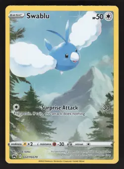 Swablu GG27/GG70 Pokemon TCG Crown Zenith: Galarian Gallery NM - Image 1
