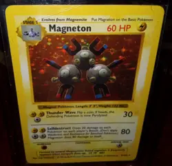 1999 Pokemon TCG Magneton Base Set #9/102 Holo Shadowless Holo Rare - Image 1
