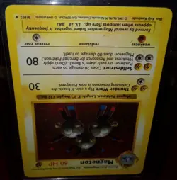 1999 Pokemon TCG Magneton Base Set #9/102 Holo Shadowless Holo Rare - Image 2