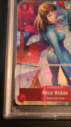 Bandai One Piece CCG Nico Robin OP05-010 Premium Booster Foil Full Art PSA 10 - Image 4