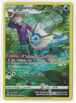 Pokemon TCG Vaporeon TG02/TG30 Brilliant Stars Gallery Ultra Rare NM - Image 1