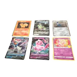 Pokemon TCG 6 Card Lot V Holo Vulpix Empoleon V Mew V Stunfisk V Cobalion - Image 1