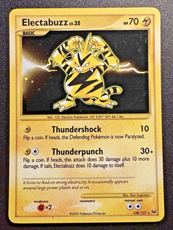 Electabuzz 128/127 Platinum Pokemon Card Holo Foil Secret Rare LP - Image 1