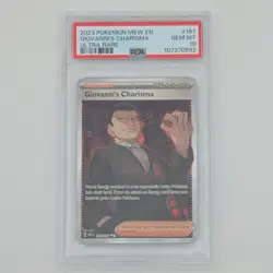 2023 POKEMON MEW EN-151 ULTRA RARE #197 GIOVANNI'S CHARISMA PSA 10 - Image 3