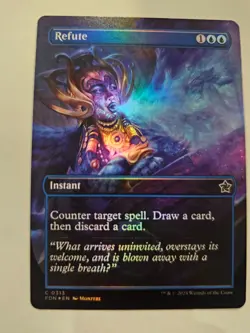 MTG - Refute FOIL Borderless Foundations #313 - Image 1