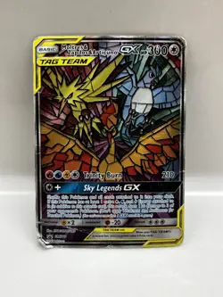 Pokemon TCG Moltres & Zapdos & Articuno GX Tag Team Promo SM210 PSA 1 Contender! - Image 1