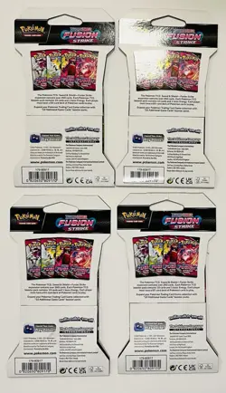 Fusion Strike Sealed Sleeved Pokemon Booster Packs (4 Total Packs) - Image 2