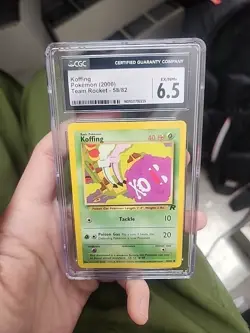 2000 Pokemon Game Team Rocket Set - Koffing #58 Unlimited CGC 6.5 - Image 1