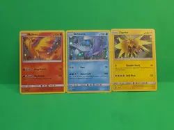 Pokemon Articuno Zapdos Moltres Holo Promo Set SM143 SM144 SM145 F NM Set - Image 1