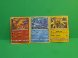 Pokemon Articuno Zapdos Moltres Holo Promo Set SM143 SM144 SM145 F NM Set - Image 2