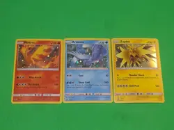 Pokemon Articuno Zapdos Moltres Holo Promo Set SM143 SM144 SM145 F NM Set - Image 3