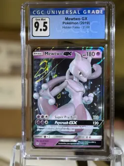GEM MINT 9.5 Mewtwo GX Hidden Fates Holo Pokemon 31/68 - Image 1