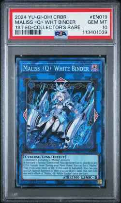 Yu-Gi-Oh Maliss Q White 1st Edition Collectors Rare psa 10 CRBR-EN019 - Image 1