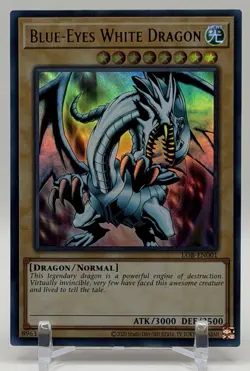 Yugioh Blue-Eyes White Dragon LOB-EN001 Legend of Blue Eyes 25th Anniversary - Image 1