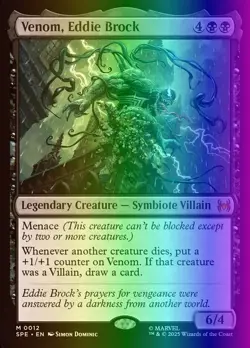 MTG Venom, Eddie Brock (12/26) Marvel's Spider-Man Eternal NM FOIL - Image 1