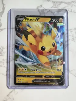 Pokemon TCG Pikachu V SWSH285 Sword & Shield Black Star Promo Holo Rare - Image 1