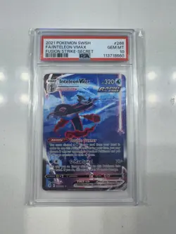 2021 Pokemon Inteleon VMAX Alt Art Fusion Strike 266/264 PSA 10 GEM MINT - Image 1