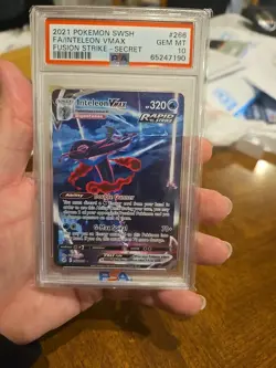 2021 Pokemon Inteleon VMAX Alt Art Fusion Strike 266/264 PSA 10 GEM MINT - Image 2