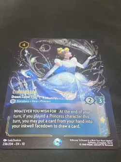 Disney Lorcana Cinderella Dream Come True Enchanted Foil Card Mint - Image 5