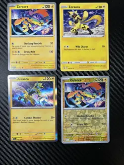 4x Zeraora Lot Pokemon Cards Collection Set Deck Building - Image 1