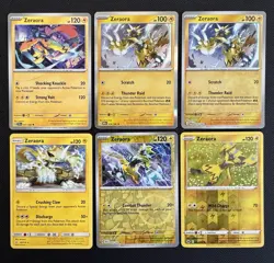 6x Zeraora Pokemon Card Set With Holos Rare Pokemon Electric Deck Builder - Image 1