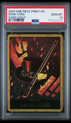 2024 DON!! CARD SABO GOLD ONE PIECE PRB01-PREMIUM BOOSTER THE BEST PSA 10 GEM - Image 1