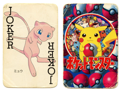 1998 Vintage Mew JOKER Pokemon Televi-kun Magazine Poker Playing Card - Image 1