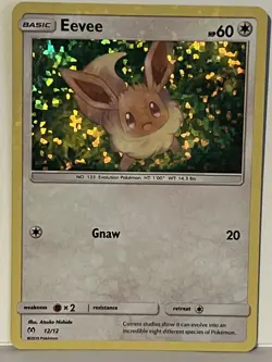 Eevee 12/12 Holo McDonald's Promos 2019 HP/CREASED Pokemon Fast Ship - Image 1