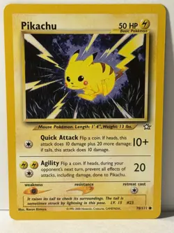 Pikachu 070/111 Neo Genesis NM Pokemon Fast Shipping - Image 1