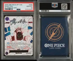 2025 ONE PIECE OP11-A FIST OF DIVINE SPEED ALTERNATE ART #080 GEAR TWO PSA 10 - Image 1